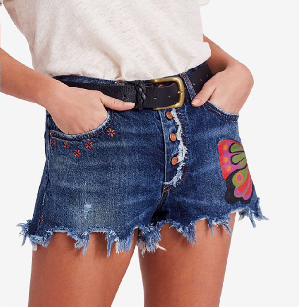 🆕 Free People Fields of Sun Denim Shorts